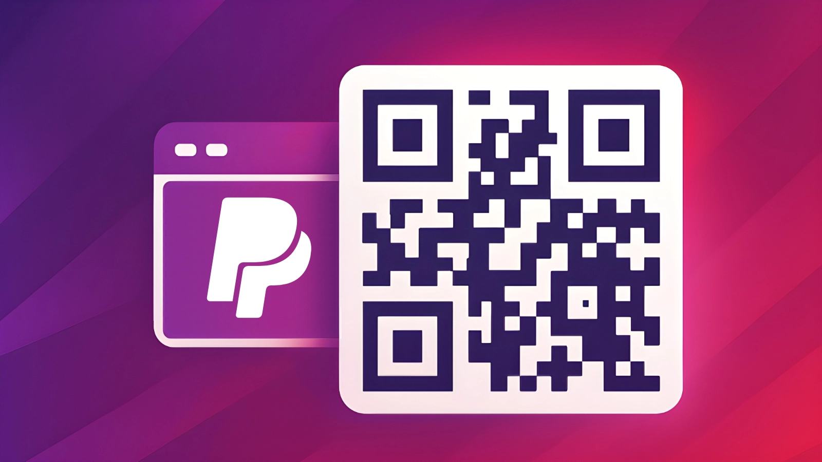 PayPal QR code hero illustration in QRUpp brand style