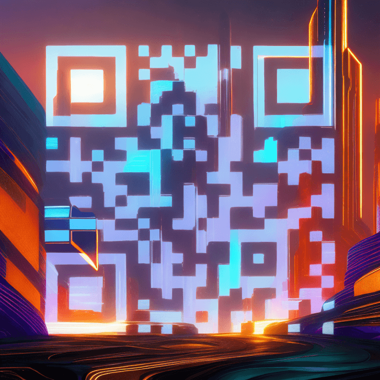 AI-generated QR code design example #3